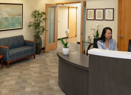 Waterfront Plaza reception desk