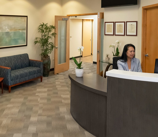 Waterfront Plaza reception desk