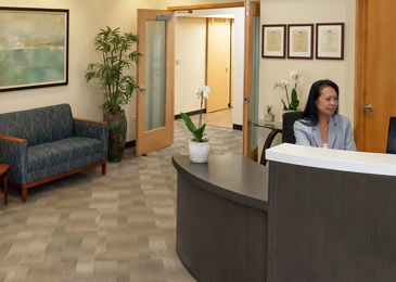 Waterfront Plaza reception desk