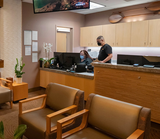 Hale Pawaa reception desk